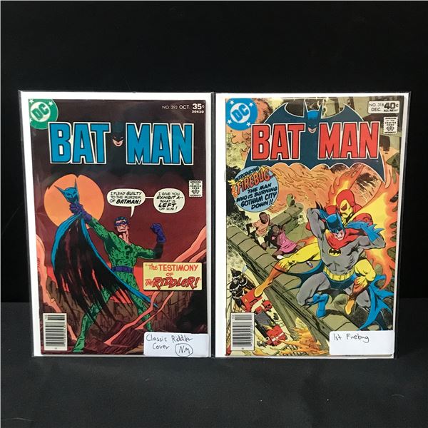 LOT OF 2 BATMAN COMICS INCLUDING 1ST FIREBUG APP - DC COMICS