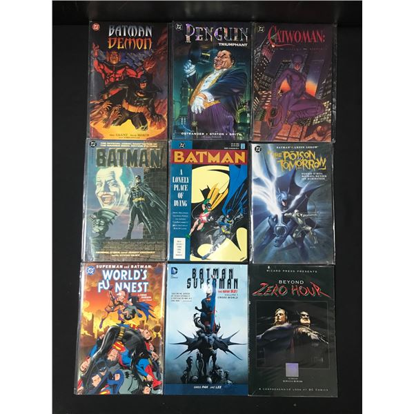 LOT OF 9 BATMAN BASED COMICS - DC COMICS