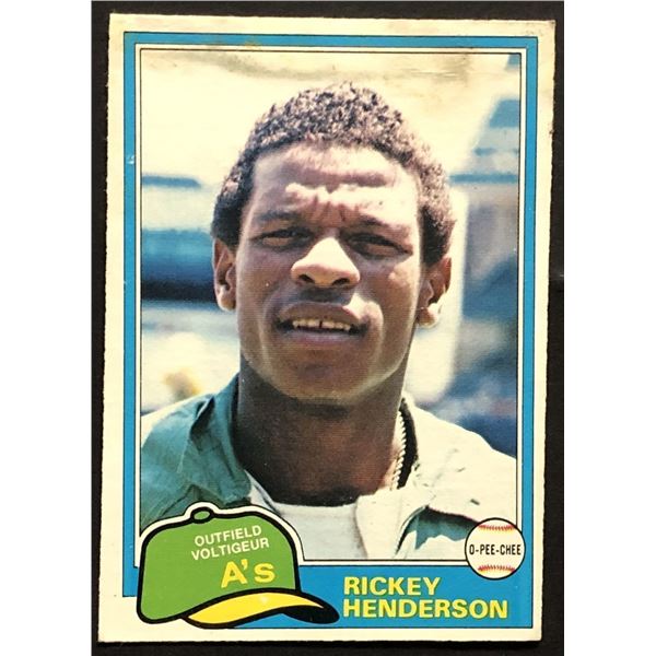 1981 O-PEE-CHEE RICKEY HENDERSON (HOF) ROOKIE CARD