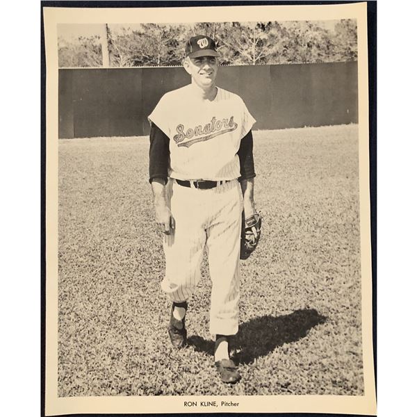 WASHINGTON SENATORS PUBLICITY GLOSSY - RON KLINE