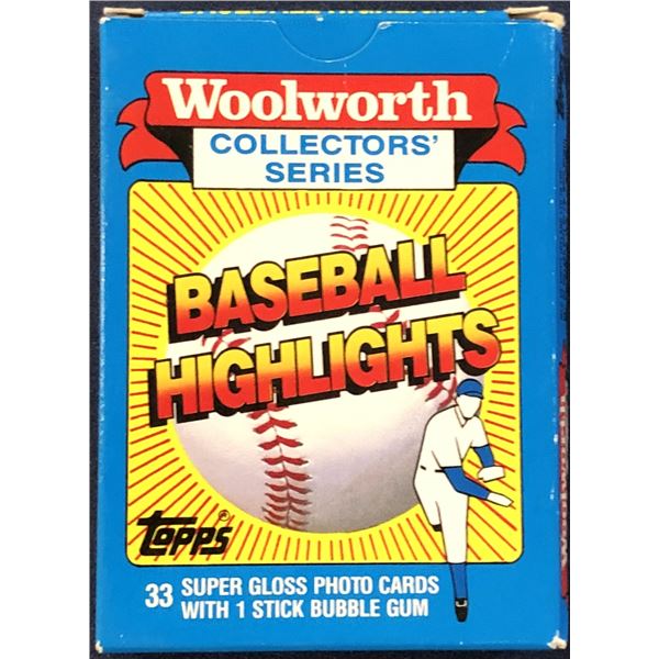 1988 TOPPS WOOLWORTH BASEBALL HIGHLIGHTS BOX SET