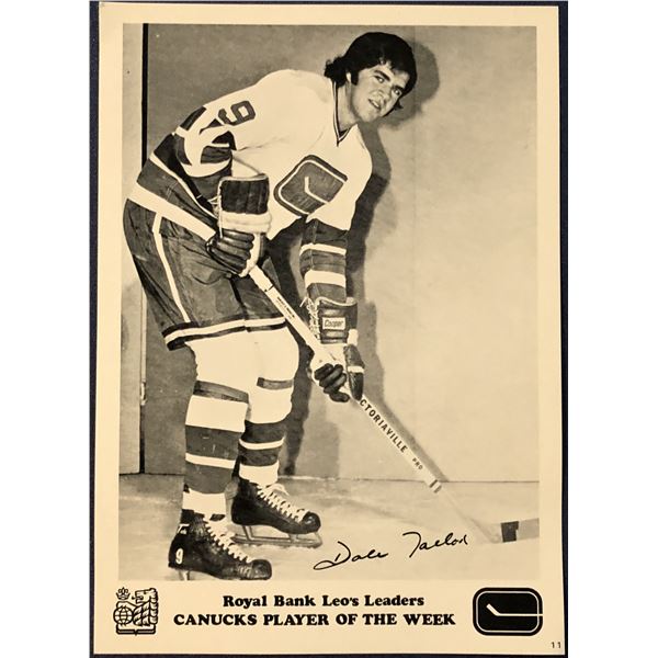 1971-72 ROYAL BANK VANCOUVER CANUCKS - DALE TALLON