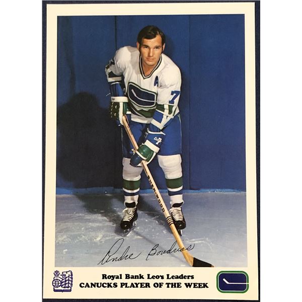 1972-73 ROYAL BANK VANCOUVER CANUCKS - ANDRE BOUDRIAS