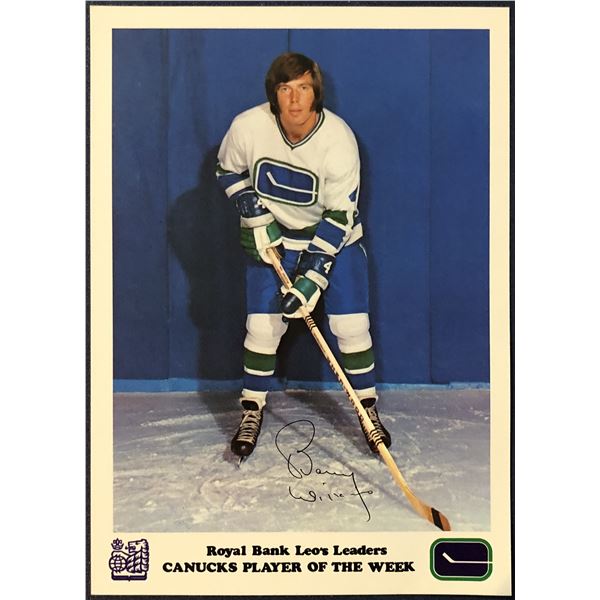 1972-73 ROYAL BANK VANCOUVER CANUCKS - BARRY WILKINS