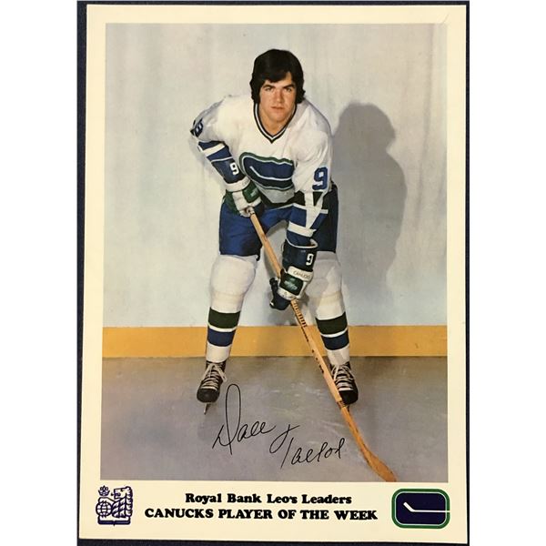 1972-73 ROYAL BANK VANCOUVER CANUCKS - DALE TALLON