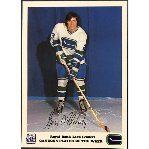 1972-73 ROYAL BANK VANCOUVER CANUCKS - GERRY O'FLAHERTY
