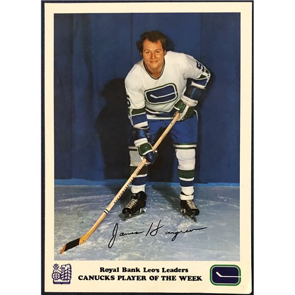 1972-73 ROYAL BANK VANCOUVER CANUCKS - JAMES HARGREAVES
