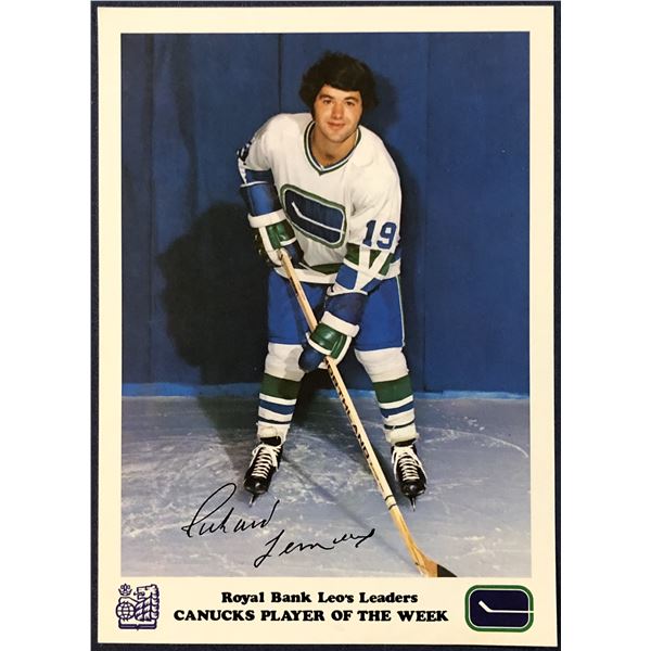 1972-73 ROYAL BANK VANCOUVER CANUCKS - RICHARD LEMIEUX