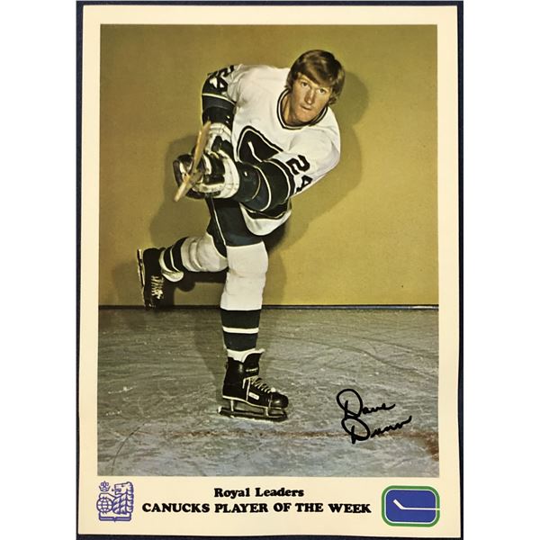 1973-74 ROYAL BANK VANCOUVER CANUCKS - DAVE DUNN