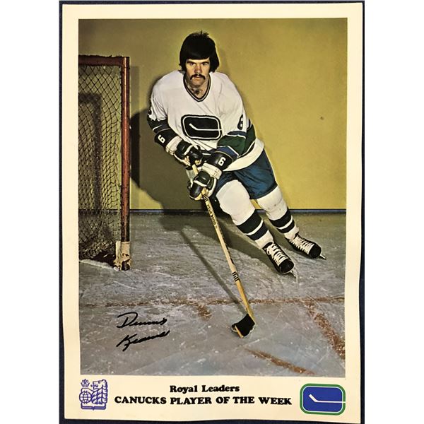 1973-74 ROYAL BANK VANCOUVER CANUCKS - DENNIS KEARNS