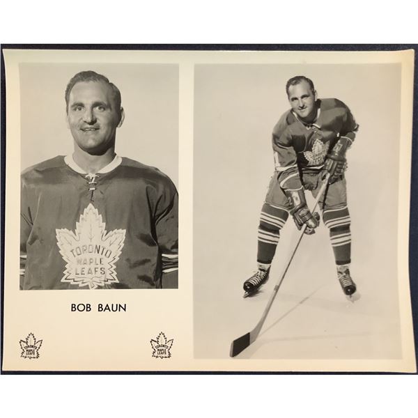 TORONTO MAPLE LEAFS PUBLICITY GLOSSY - BOB BAUN (HOF)