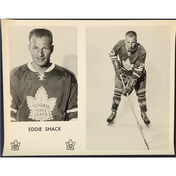 TORONTO MAPLE LEAFS PUBLICITY GLOSSY - EDDIE SHACK