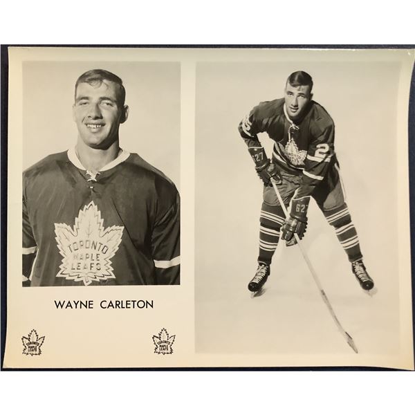 TORONTO MAPLE LEAFS PUBLICITY GLOSSY - WAYNE CARLETON