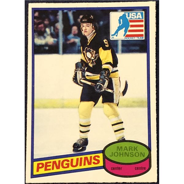 1980-81 O-PEE-CHEE MARK JOHNSON ROOKIE CARD
