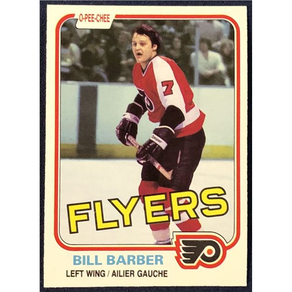 1981-82 O-PEE-CHEE BILL BARBER (HOF)