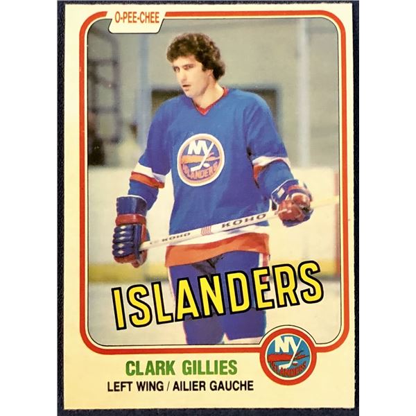1981-82 O-PEE-CHEE CLARK GILLIES (HOF)