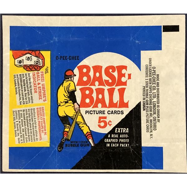 1969 O-PEE-CHEE BASEBALL WRAPPER