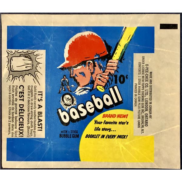 1971 O-PEE-CHEE BASEBALL WRAPPER