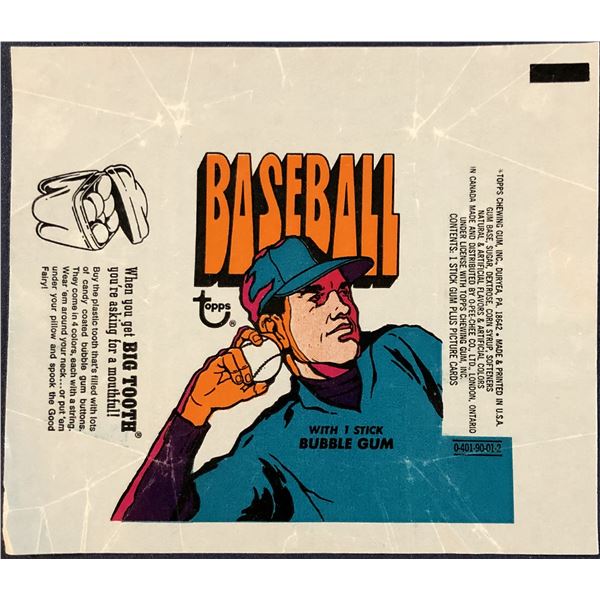 1972 TOPPS BASEBALL WRAPPER