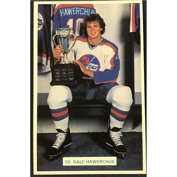 1982-83 WINNIPEG JETS POSTCARDS - DALE HAWERCHUK ROOKIE OF THE YEAR