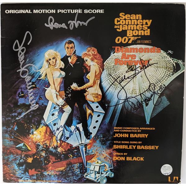 James Bond Diamonds Are Forever Signed Soundtrack LP. GFA Authenticated