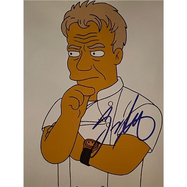 The Simpsons Gordon Ramsay signed photo