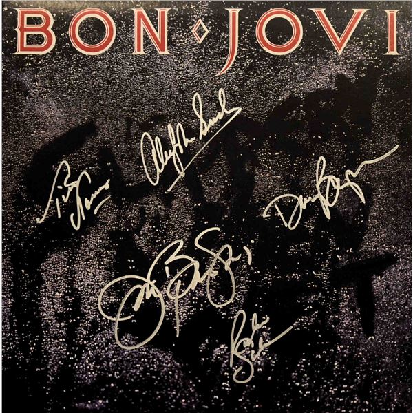Bon Jovi signed Slippery When Wet album