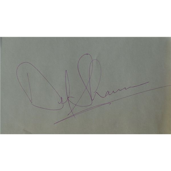 Del Shannon signature slip