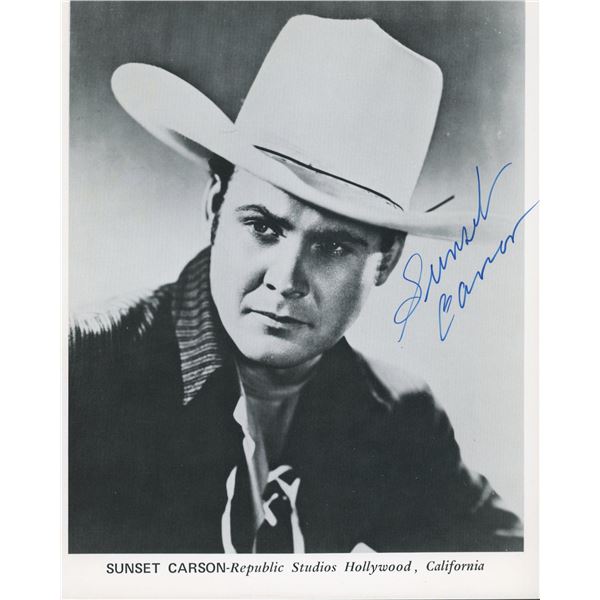 Oregon Trail Sunset Carson signed photo