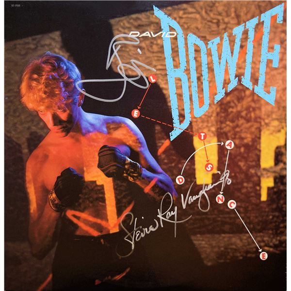 David Bowie & Stevie Ray Vaughan signed Letâ€™s Dance album