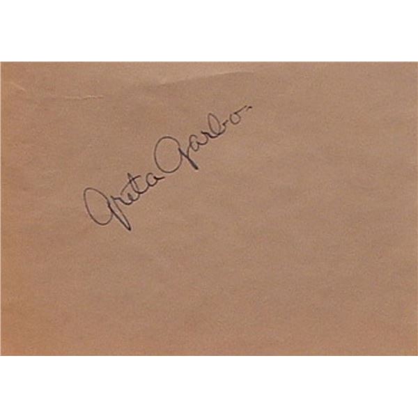 Grand Hotel Greta Garbo signature slip