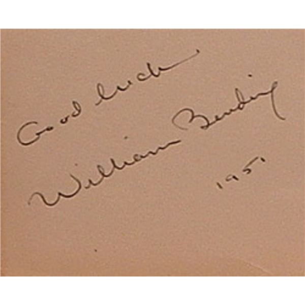 Wake Island William Bendix signature slip