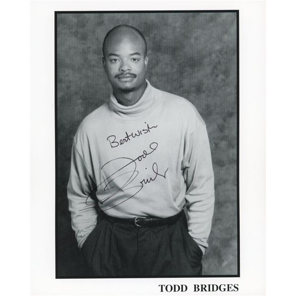 Different Strokes Todd Bridges signed photo