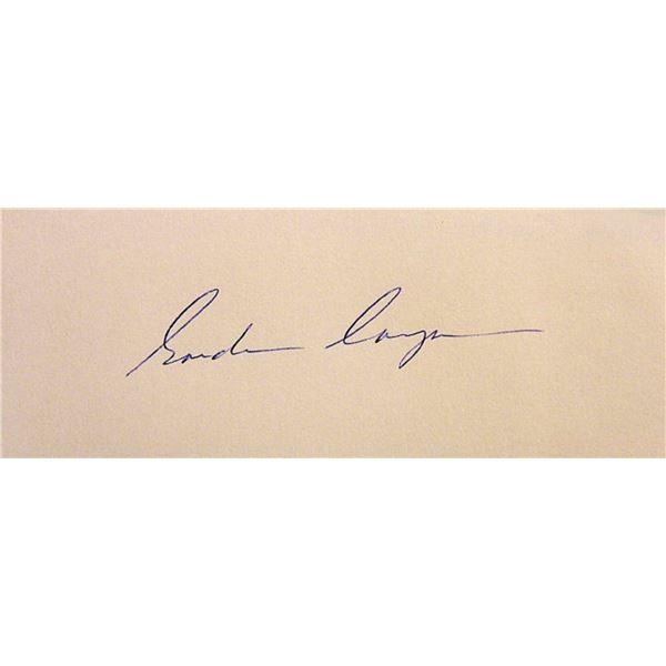 Astronaut Gordon Cooper signature slip