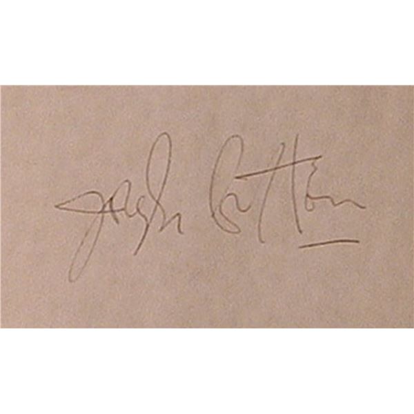Joseph Cotton signature slip