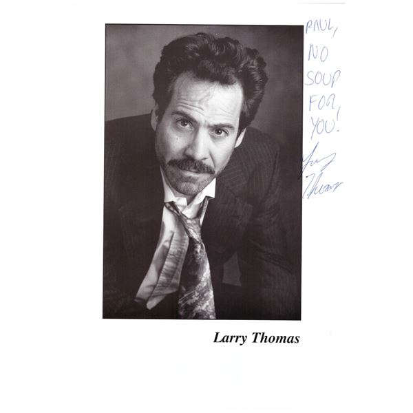 Seinfelds Larry Thomas signed soup nazi photo
