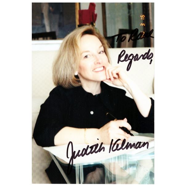 Author Judith Kelman signed photo