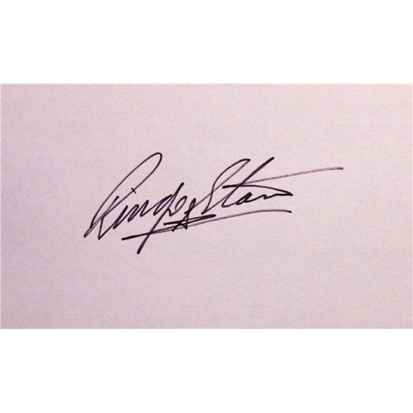 The Beatles Ringo Starr signature slip
