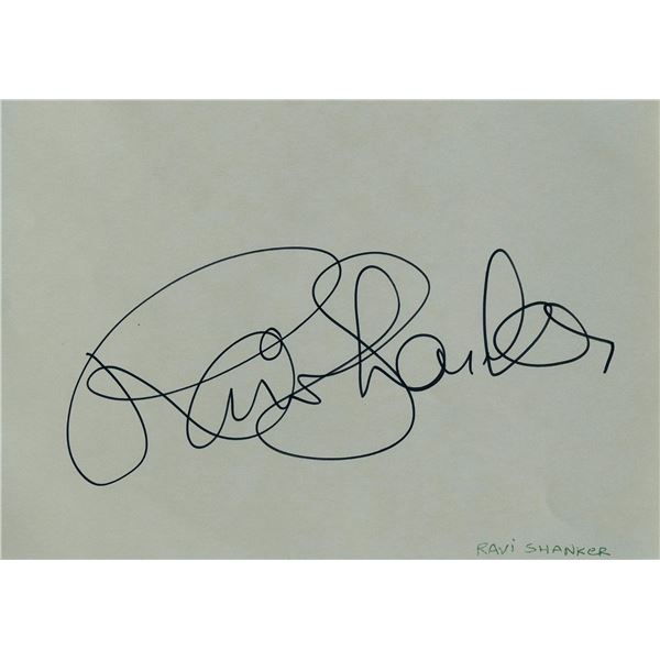 Woodstock Ravi Shanker signature slip