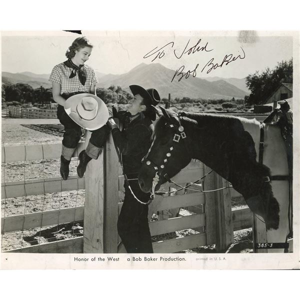 Honor of the West Bob Baker signed movie photo