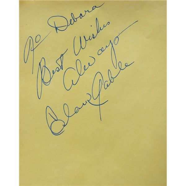 Gone With The Wind Clark Gable signature slip