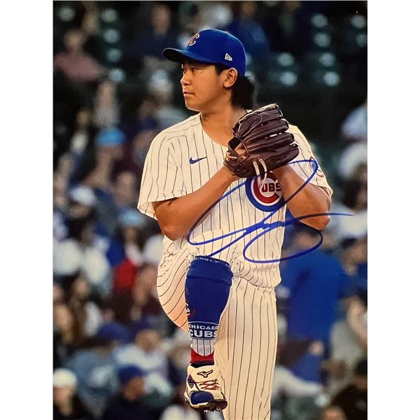 Chicago Cubs pitcher Shota Imanaga signed photo