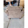 Image 9 : (2) Brown Couches and (1) Chair 87"-44"x36"x35"