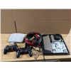 Image 1 : Lot of PlayStation Related Items (PS1 w/ Controller (no Cords/Not Tested)  Headphones, and PS4 w/ Co