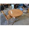 Image 2 : Wood (2) Chair Table Set Round 42" and 32"H