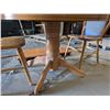 Image 3 : Wood (2) Chair Table Set Round 42" and 32"H