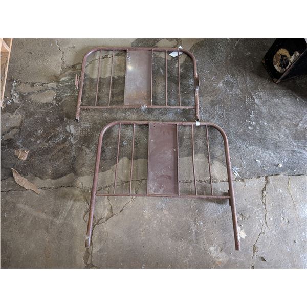 (2) Vintage Metal Bed Ends