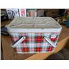 Image 1 : Vintage Metal Picnic Box w/ Plates, Bowls, and etc.