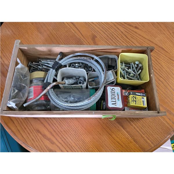 Drawer of misc hardware and items