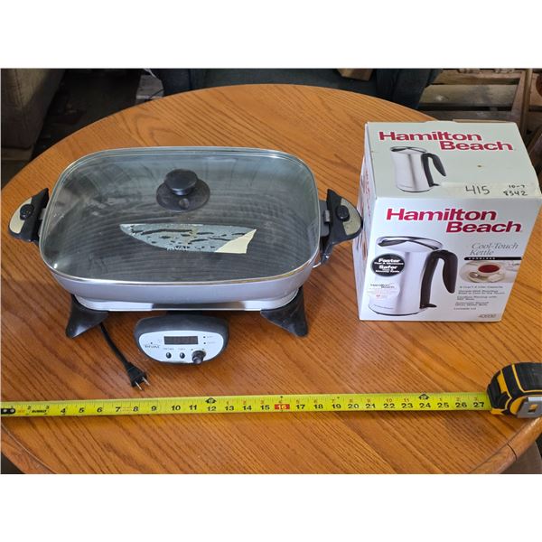 Rival frying pan and hamiltion kettle